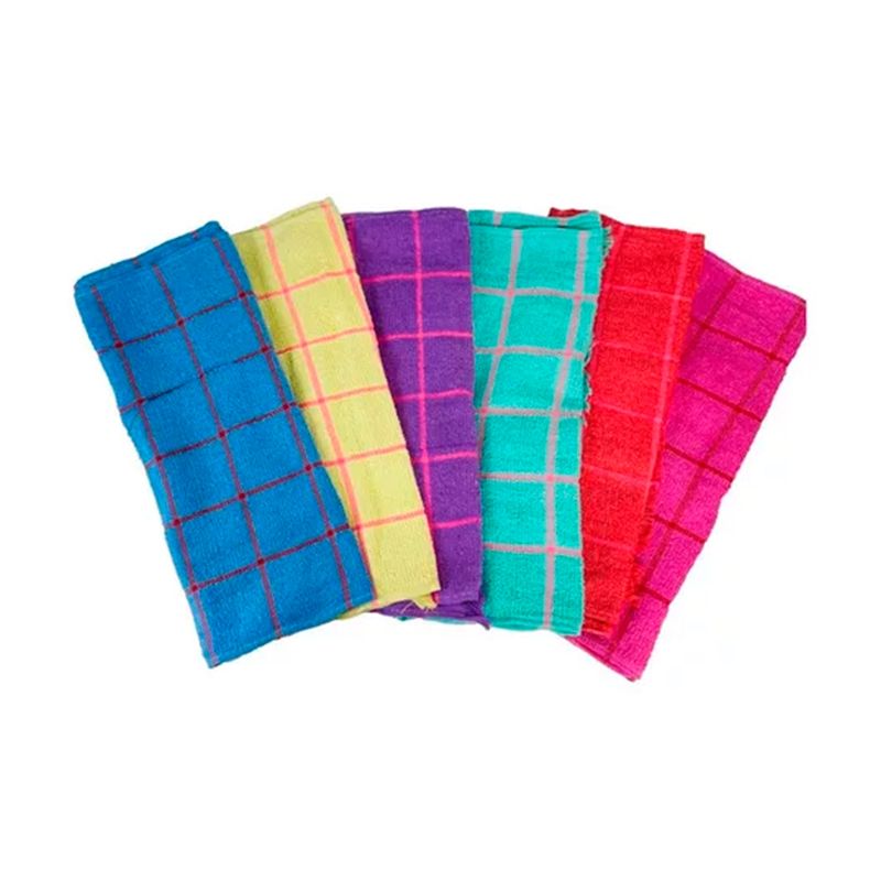 GENERICO - Set 12 Paños De Cocina Toalla De Colores