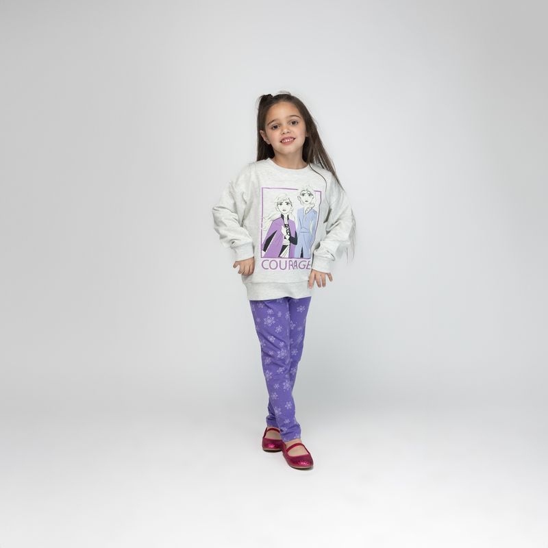 DISNEY - Poleron Niña Frozen Coraje Gris Disney