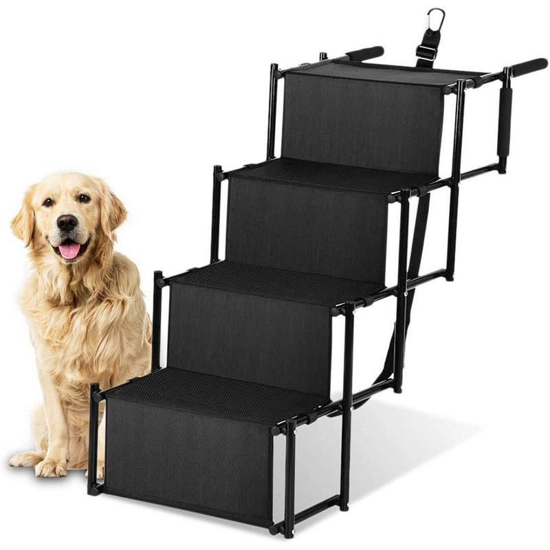 LERNEN - Escalera Para Perros Y Mascotas De 4 Peldaños - Resistente