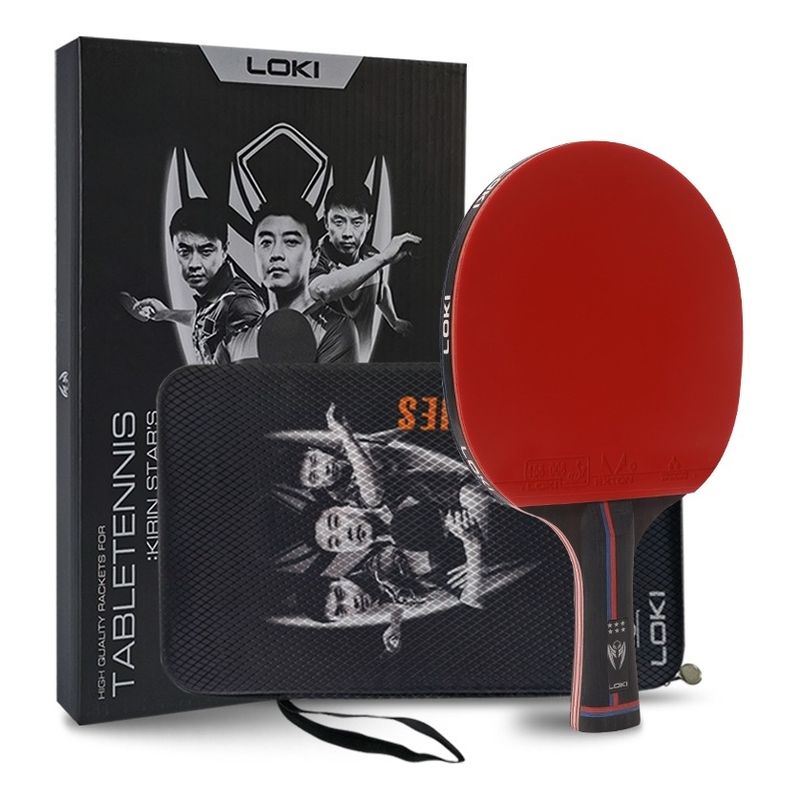 LOKI - Raqueta Loki 6 Estrellas Carbón Tenis De Mesa + Estuche FL