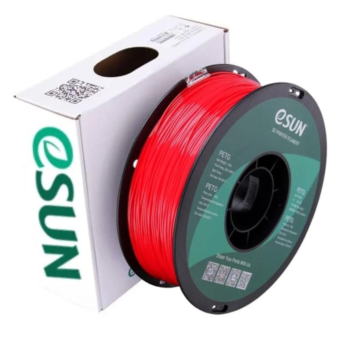 ESUN - Filamento 3D PETG Rojo Solido  Esun - Filamentos