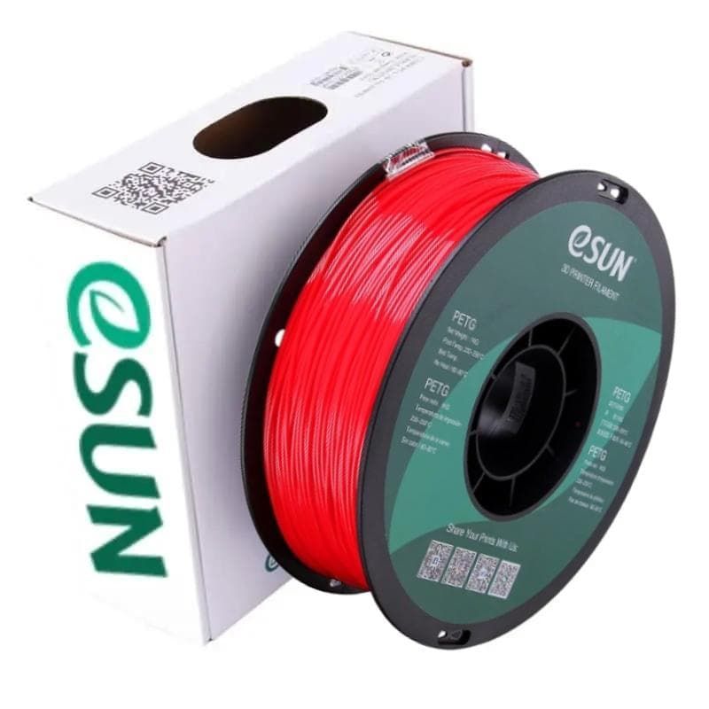 ESUN - Filamento 3D PETG Rojo Solido 1kg Esun - Filamentos