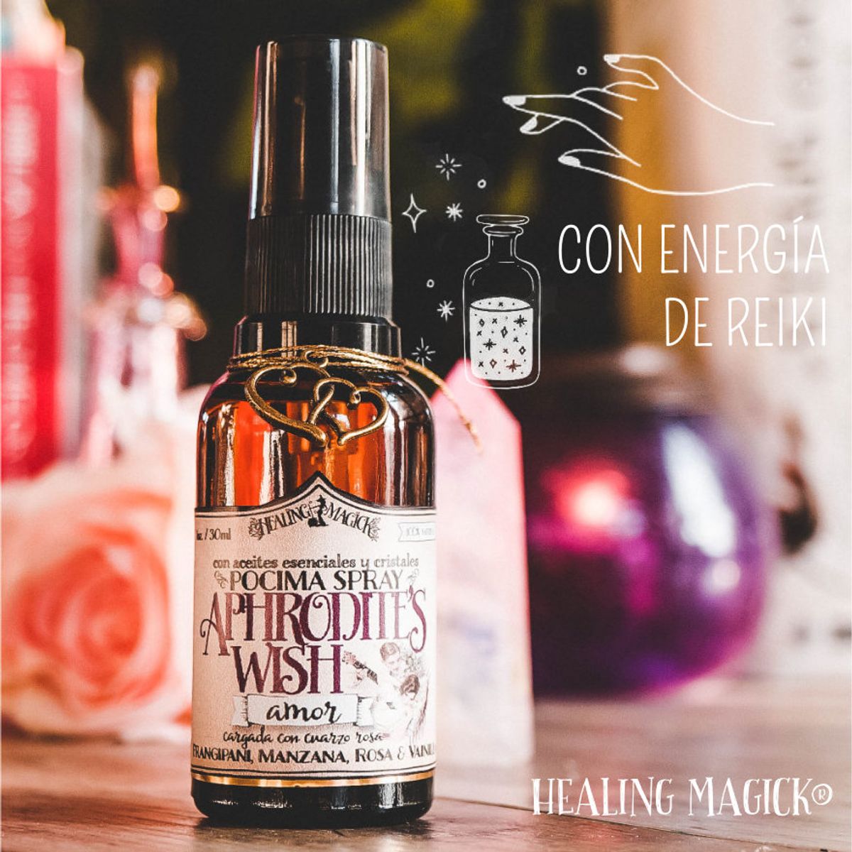 HEALING MAGICK - Deseo de Afrodita Spray de Ritual Amor
