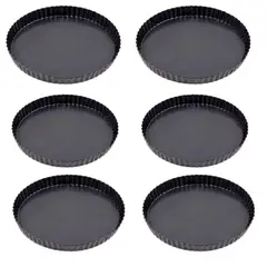 GENERICO - Pack 6 Moldes Kuchen Desmontable Acero Sweet Cook 24cm..