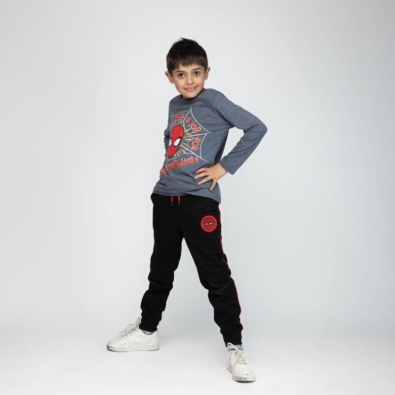 MARVEL - Pantalon de Buzo Niño Spiderman Circulo Negro Marvel