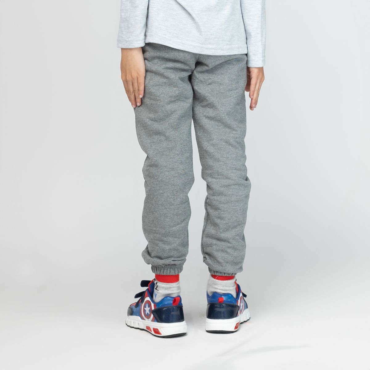 MARVEL - Pantalon De Buzo Niño Spiderman Letra Gris Marvel