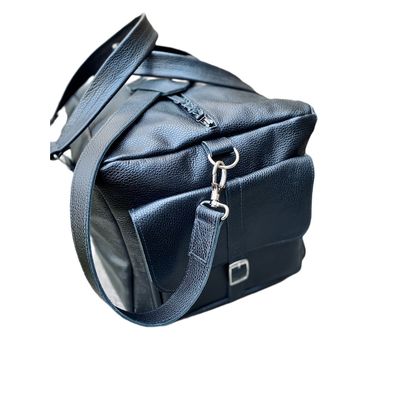 Imagen 2 del producto Bolso de cuero negro aperos con correa desmontable