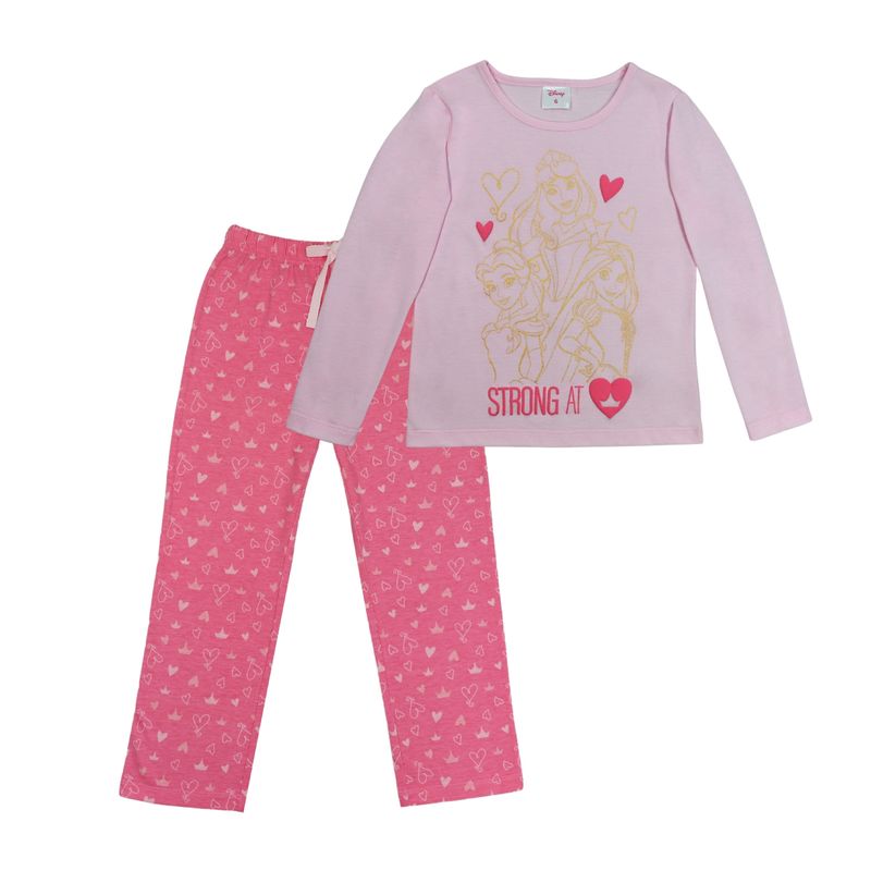 DISNEY - Pijama Niña Princesas Palacio Rosado Disney