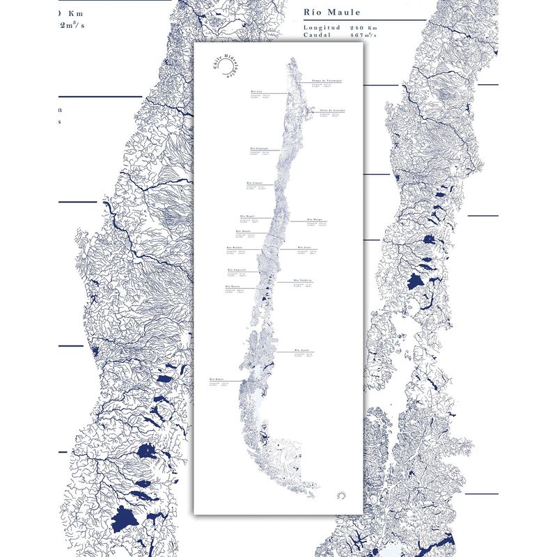 MAPPIN - Mapa Hidrográfico de Chile - Lámina
