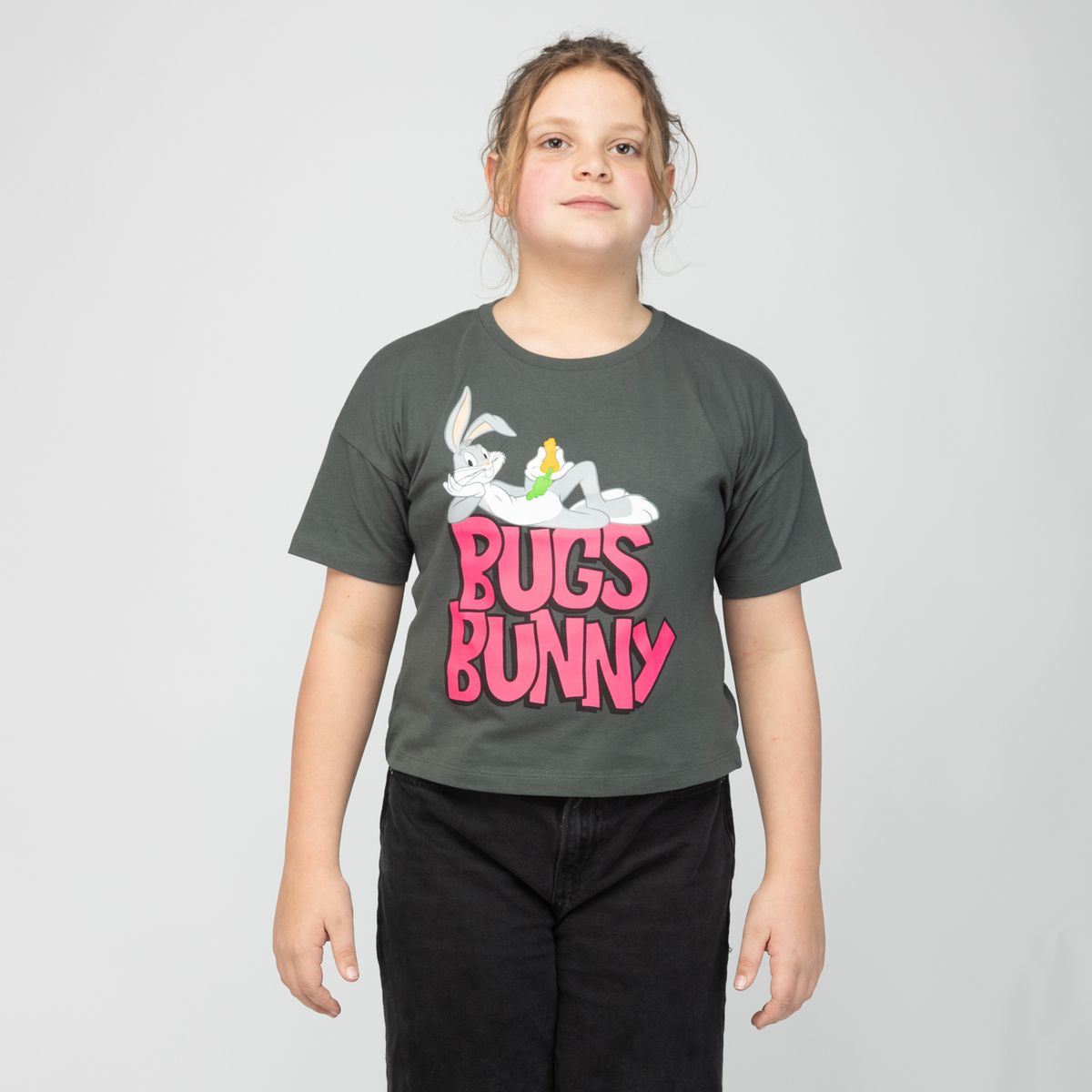 WARNER BROS - Polera Niña Looney tunes Bugs Gris Warner Bross