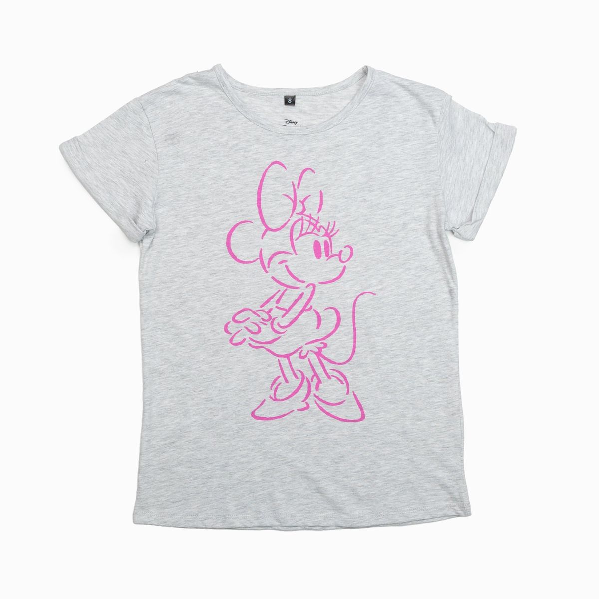 DISNEY - Polera Niña Minnie Dibujo Gris Disney