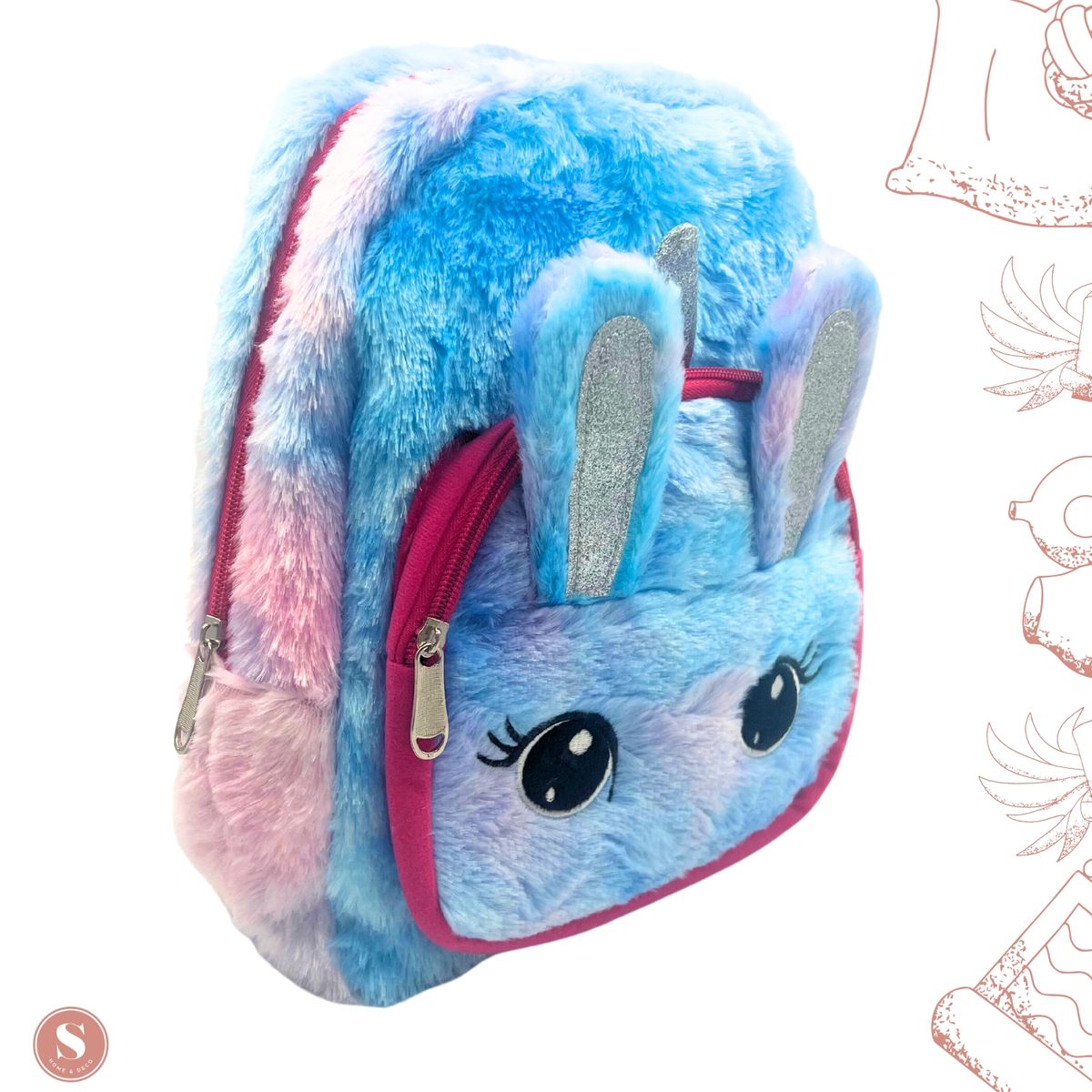 SANTU HOME & DECO - Mochila Peluche Unicornio Multicolor