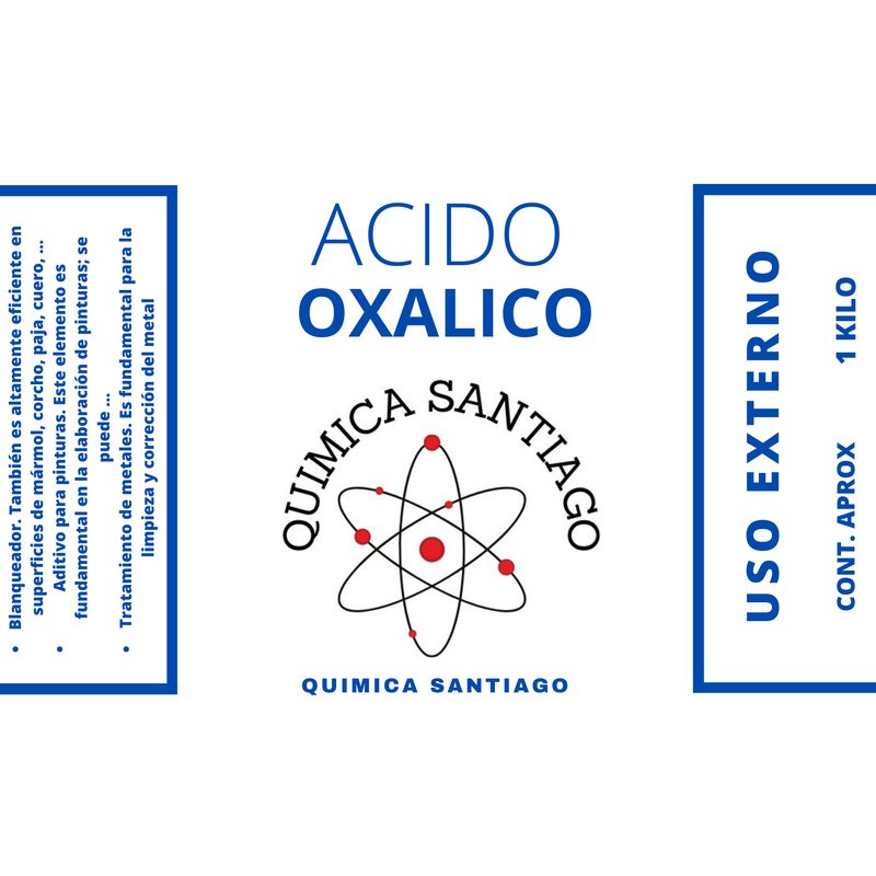 GENERICO - Acido Oxalico 1 Kg (sal Oxálica)