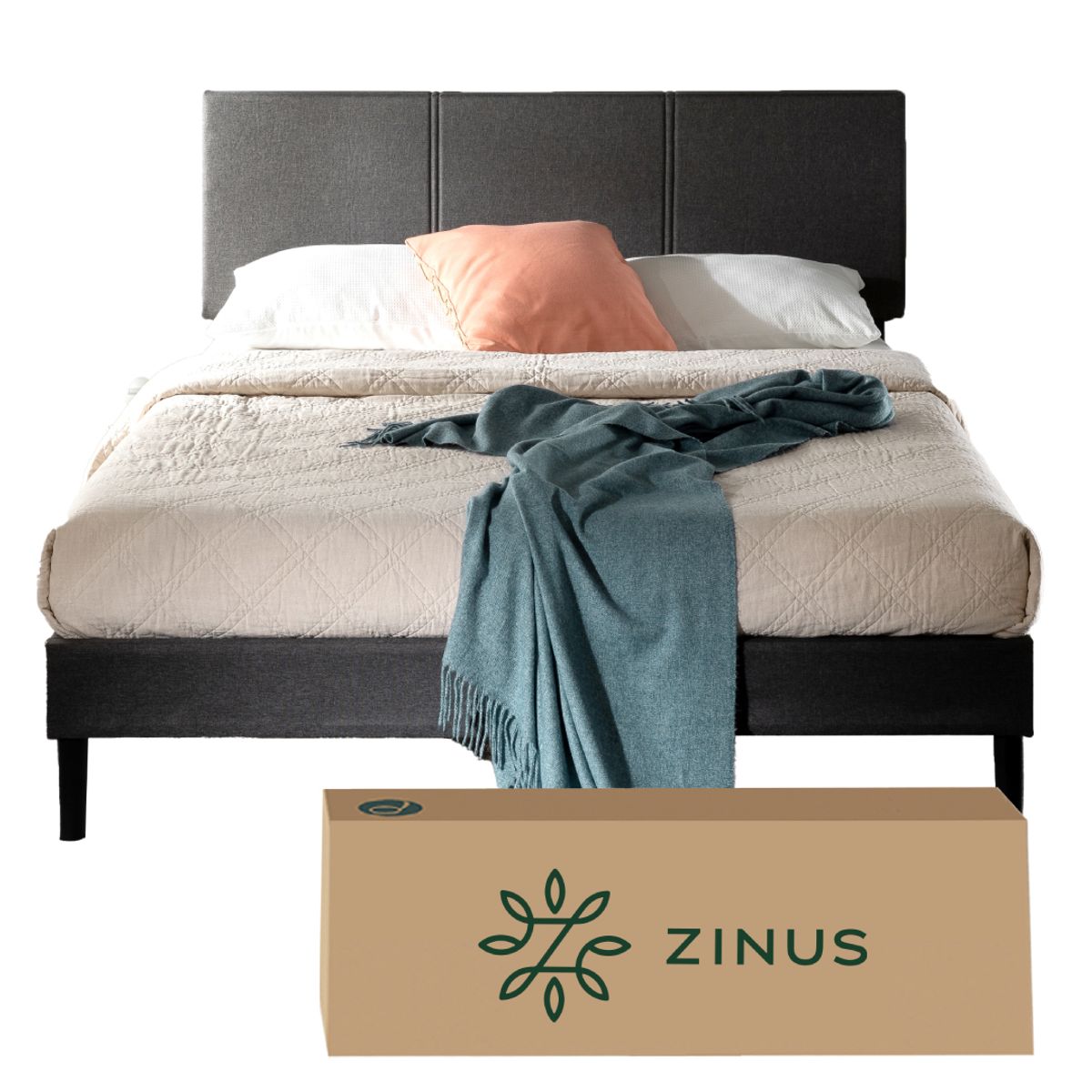 ZINUS - Base de cama CAMBRIL con respaldo Zinus Super King 200x200x30cm