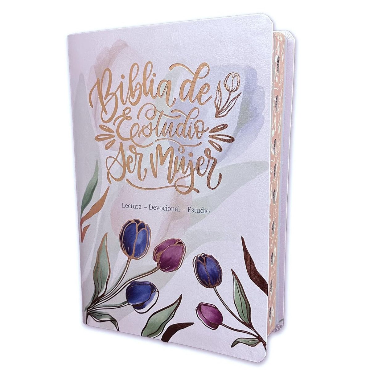 SOCIEDAD BIBLICA CHILENA - Biblia de Estudio Mujer RVR60 Letra grande índice Tulipán