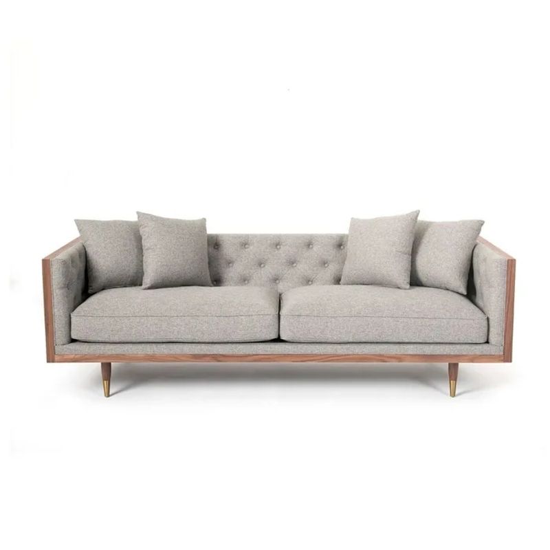 THE POPULAR DESIGN - SOFA 3C WOODBOX GRIS EAMES