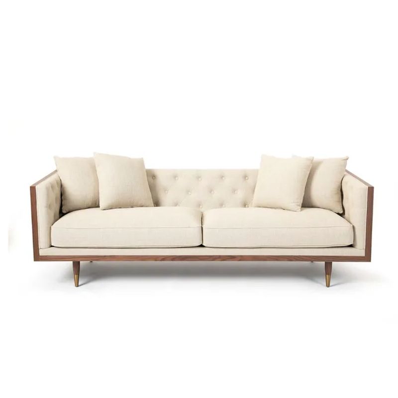 THE POPULAR DESIGN - SOFA 3C WOODBOX BEIGE