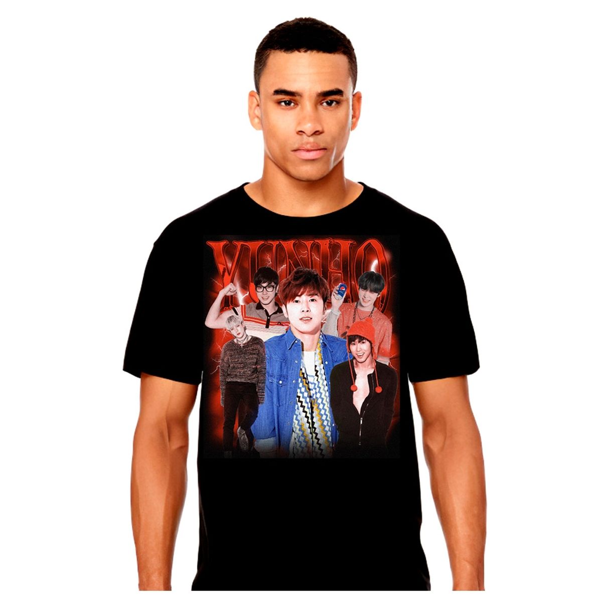 GENERICO - Yunho - Ateez - Collage - Kpop - Polera