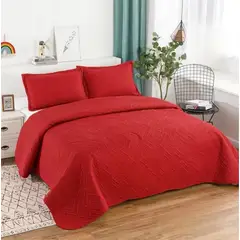 GENERICO - Quilt de Verano King Color Rojo