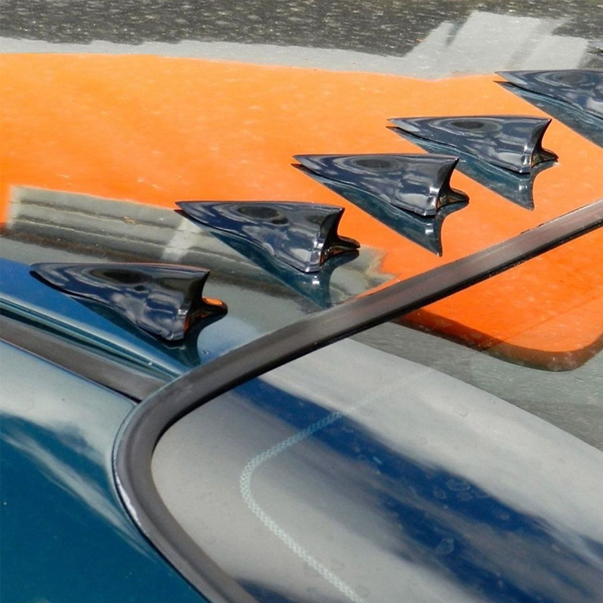 GENERICO - X10 Difusores De Techo Adhesivos Negro Aleta Tiburon Karvas