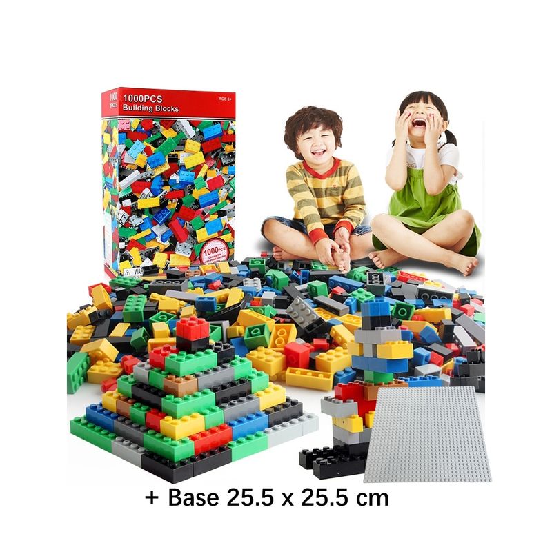 GENERICO - Bloques Construcción Tipo Leg 1000 Piezas De Juego + Base