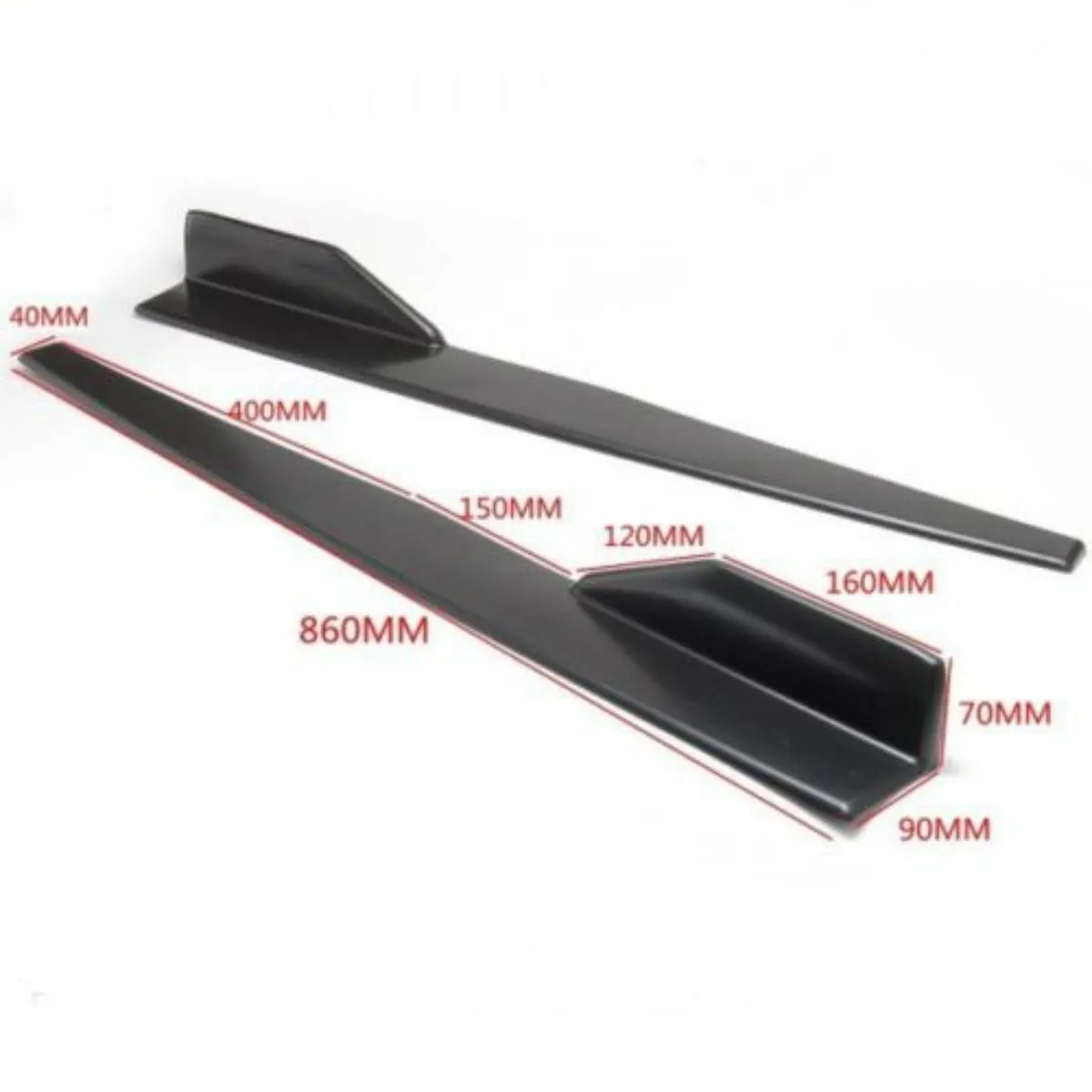 GENERICO - Par Lip Lateral 86CM Difusor Faldon Universales Auto Karvas