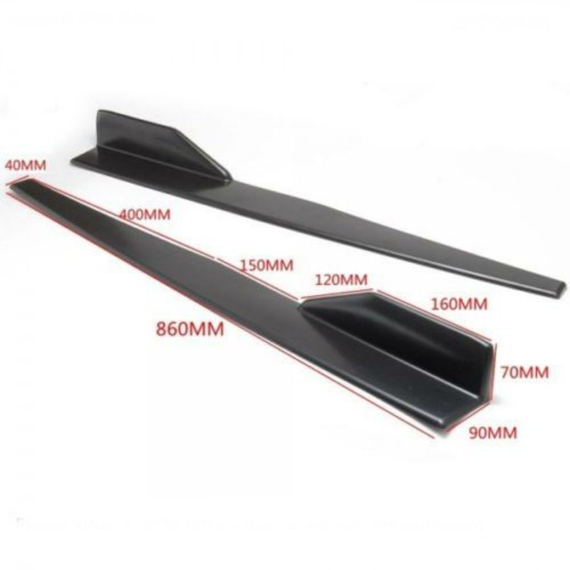GENERICO - Par Lip Lateral 86CM Difusor Faldon Universales Auto Karvas