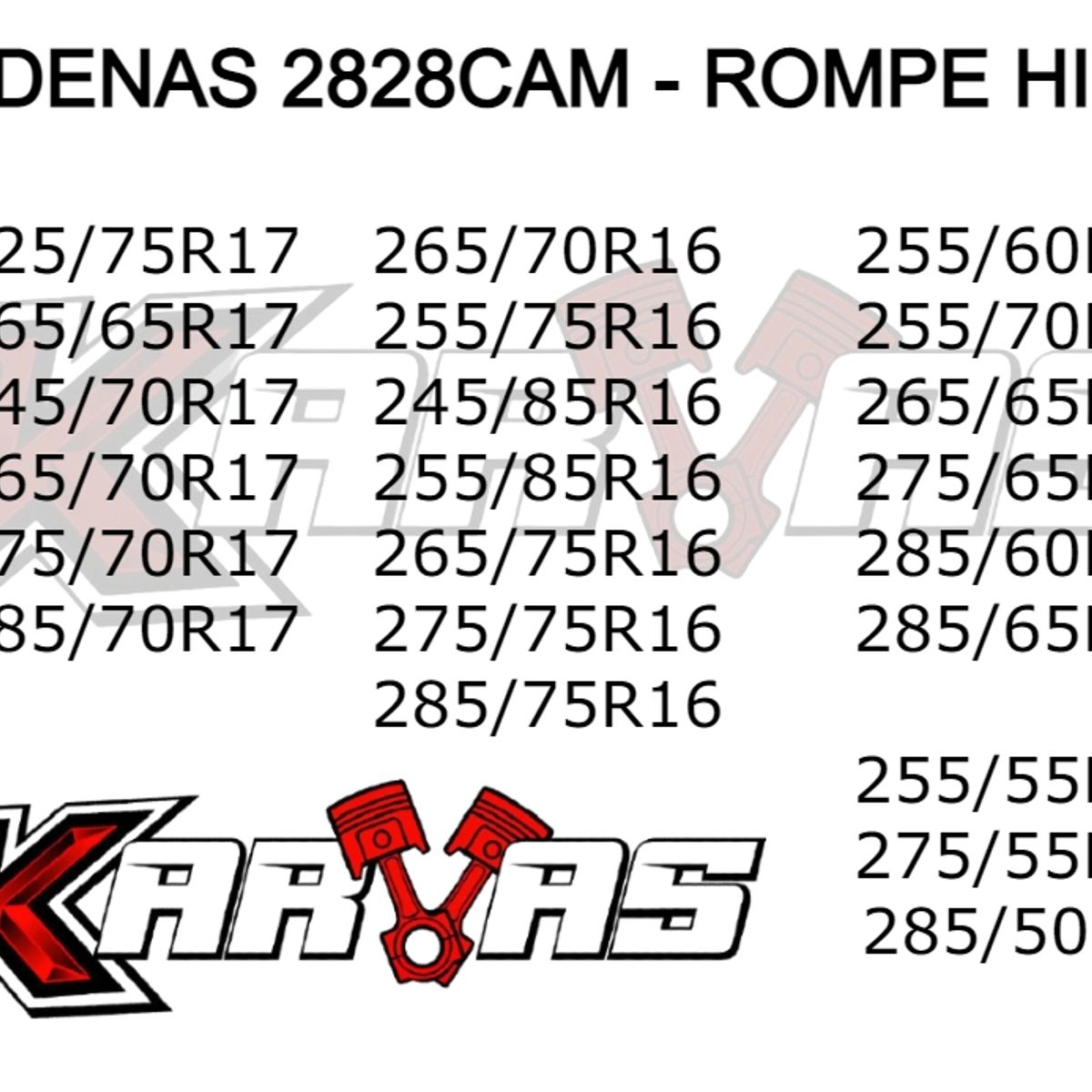 GENERICO - PAR Cadenas Para Nieve ROMPE HIELO 2828 Auto Jeep Suv Karvas