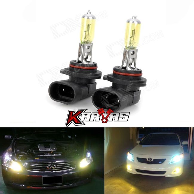 GENERICO - Par Ampolletas Halogenas Amarillas 9006 Corta Niebla Karvas