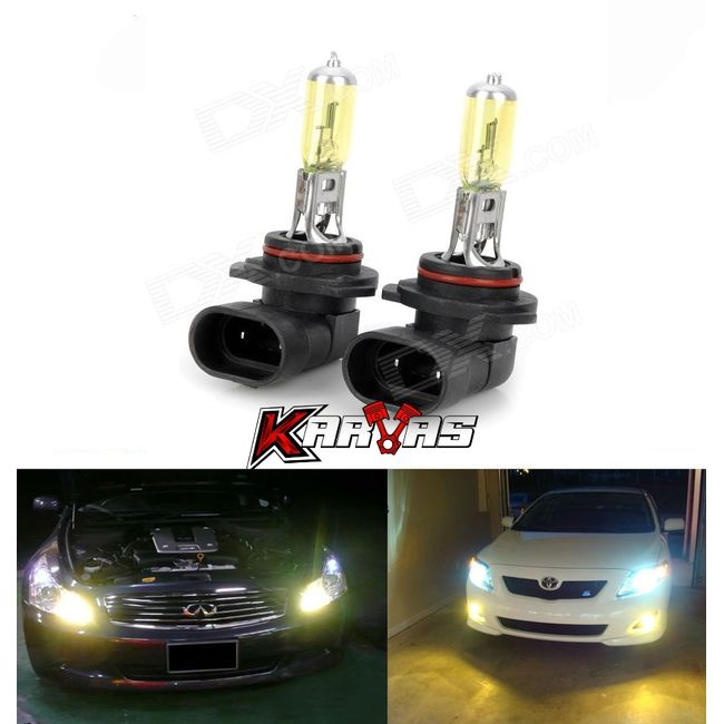 GENERICO - Par Ampolletas Halogenas Amarillas 9006 Corta Niebla Karvas