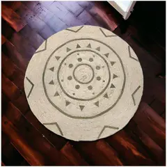GENERICO - Alfombra redonda Yute 120CM