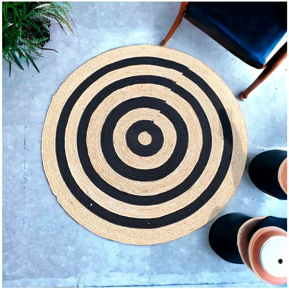GENERICO - Alfombra redonda Yute  120CM.