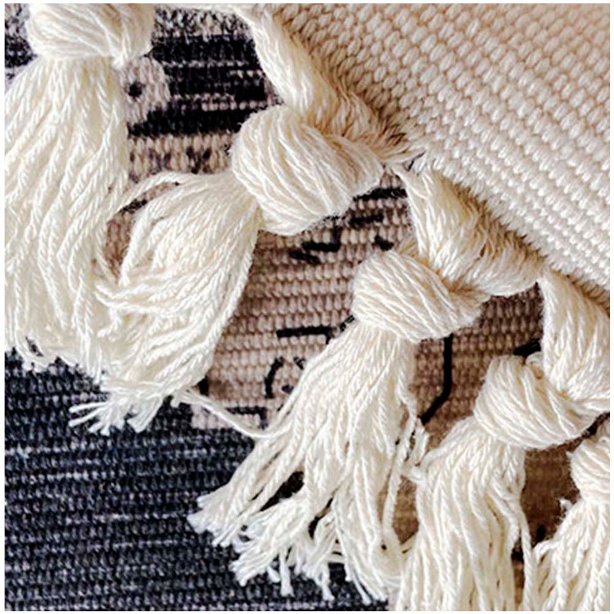 GENERICO - Alfombra bohemia de estilo etnico 180x200 cm.