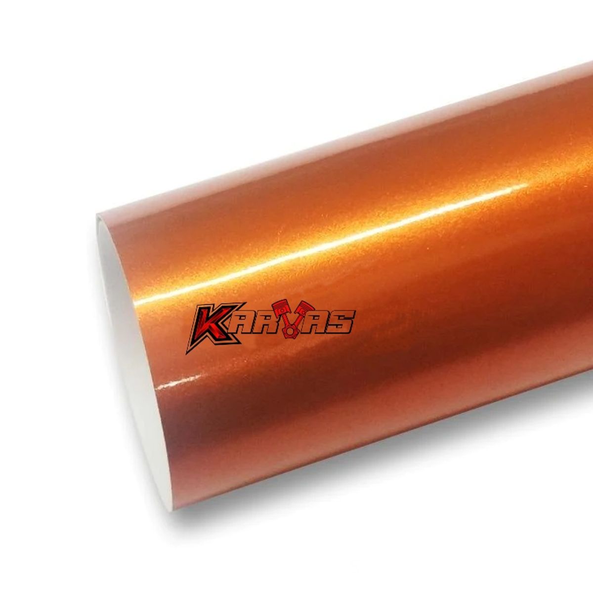 GENERICO - Papel Vinilo Electro Metalico NARANJO Adhesivo Auto Karvas