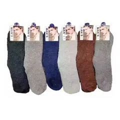 EVERSO - Pack 12 Pares Calcetine Toalla Polar Grueso Para Hombre