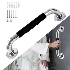 AIZO - 60cm Barra Agarre Inoxidable Baño Con Silicona Antideslizante 60cm