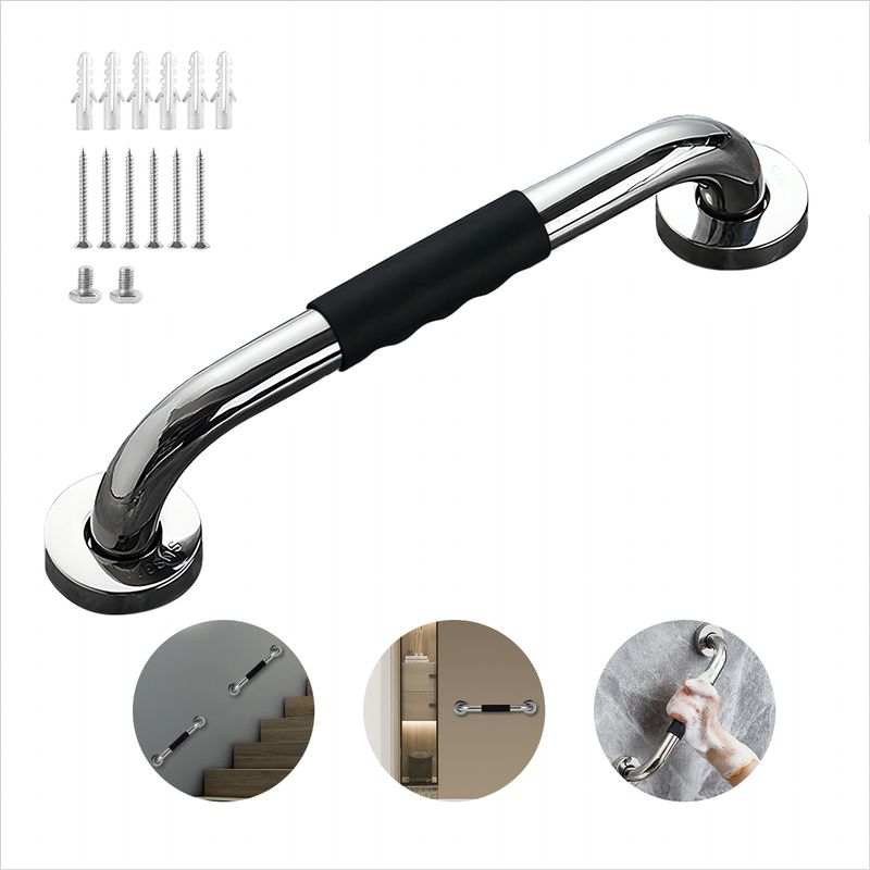AIZO - 50cm Barra Agarre Inoxidable Baño Con Silicona Antideslizante 50cm
