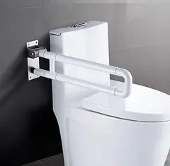 AIZO - Barra Reforzado Inoxidable Baño Plegable Para Discapacitados