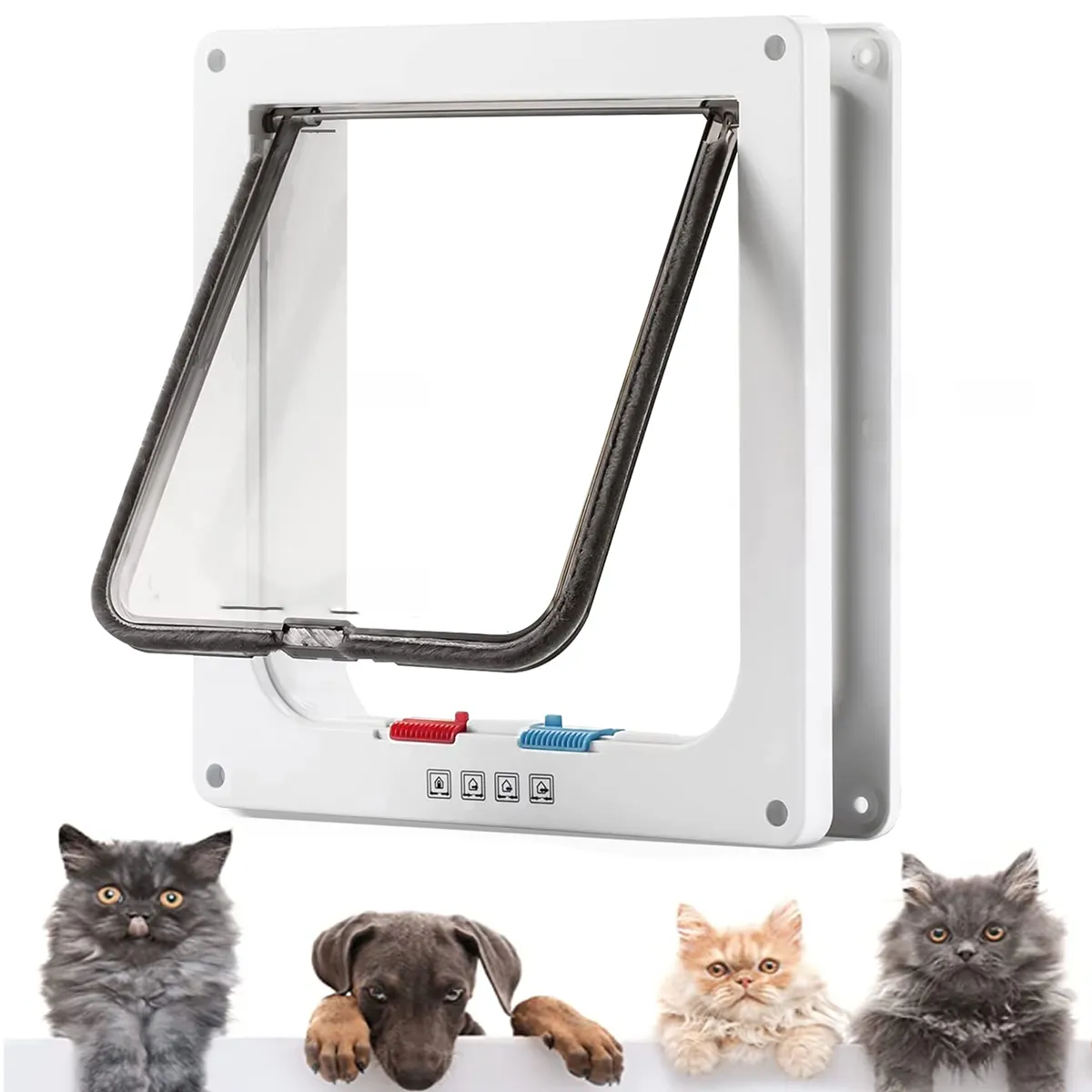 AIZO - Puerta Xl Para Perro Gato Mascota Para Varias Puertas