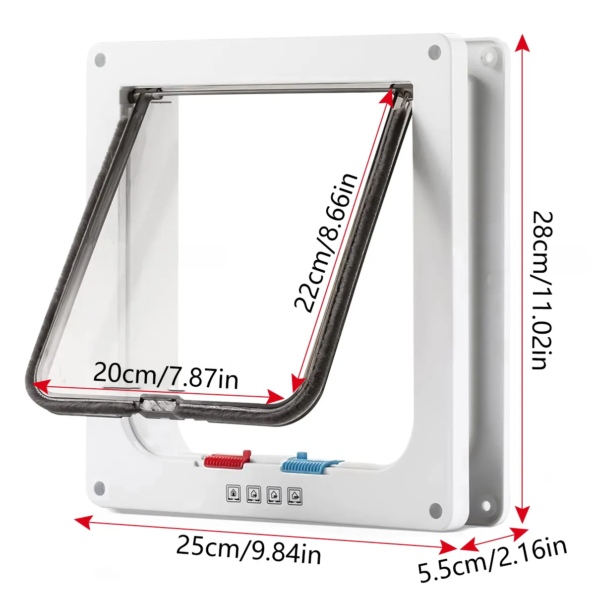 AIZO - Puerta Xl Para Perro Gato Mascota Para Varias Puertas