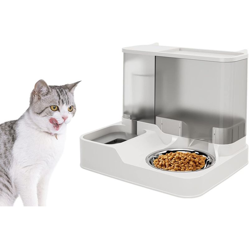 AIZO - Dispensador Gravedad Alimento 2800ML Y Agua 1L De Perro Gato
