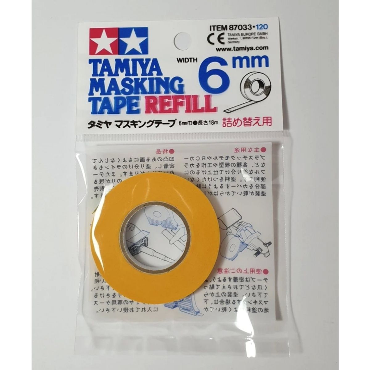 TAMIYA - TAMIYA 87033 MASKING TAPE 6 MM REFILL
