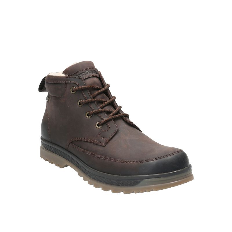 HUSH PUPPIES - Botín Cuero Hombre Drill Café Oscuro HUSH PUPPIES