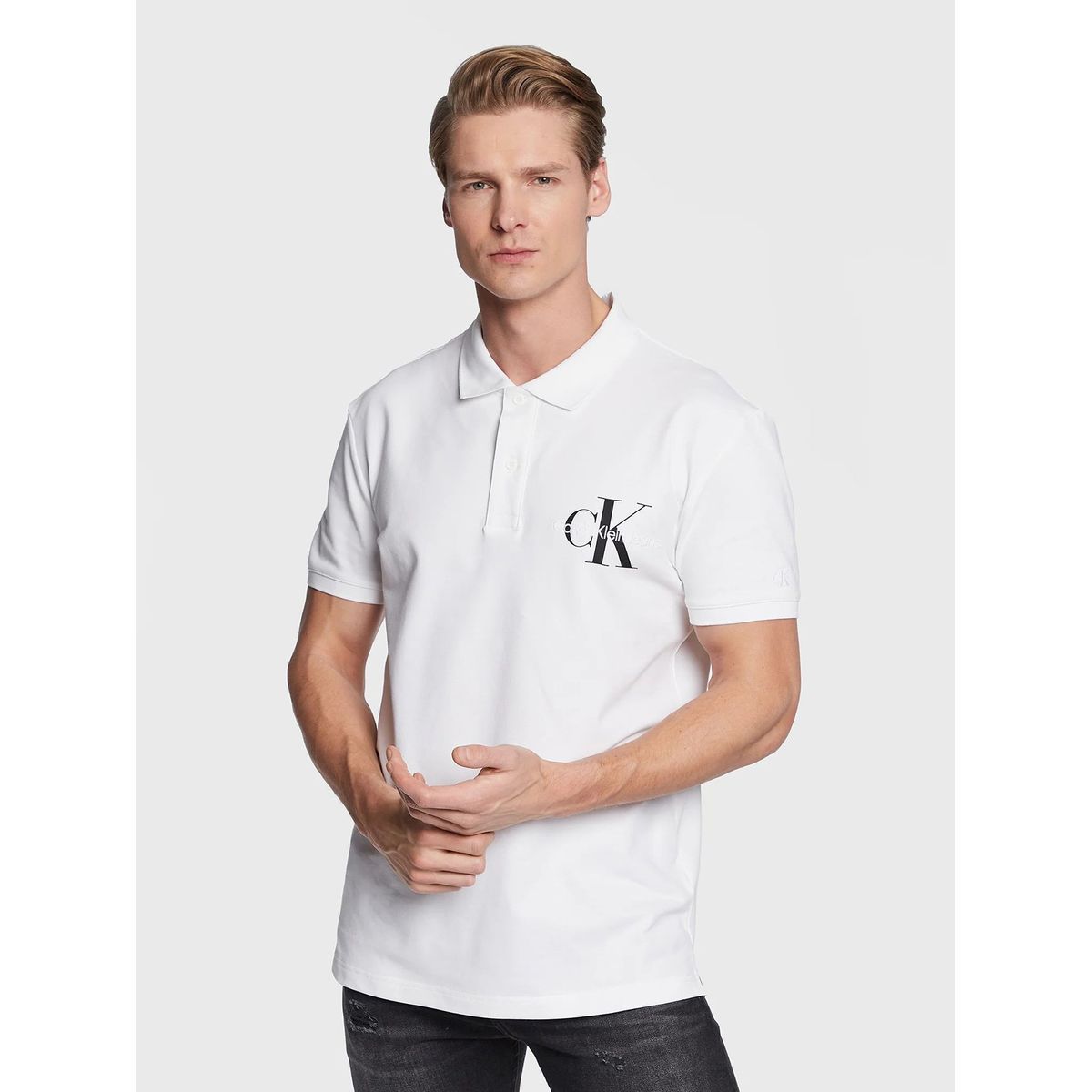 CALVIN KLEIN - Polo con logotipo Blanco Calvin Klein