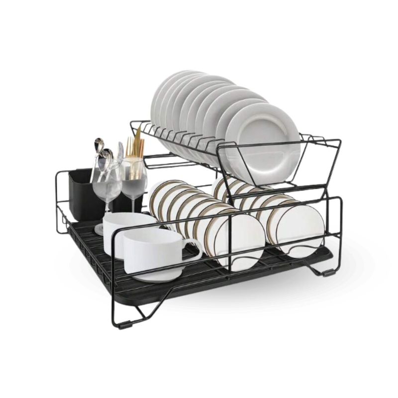 SANTU HOME & DECO - Secaplatos Desmontable 2 Niveles