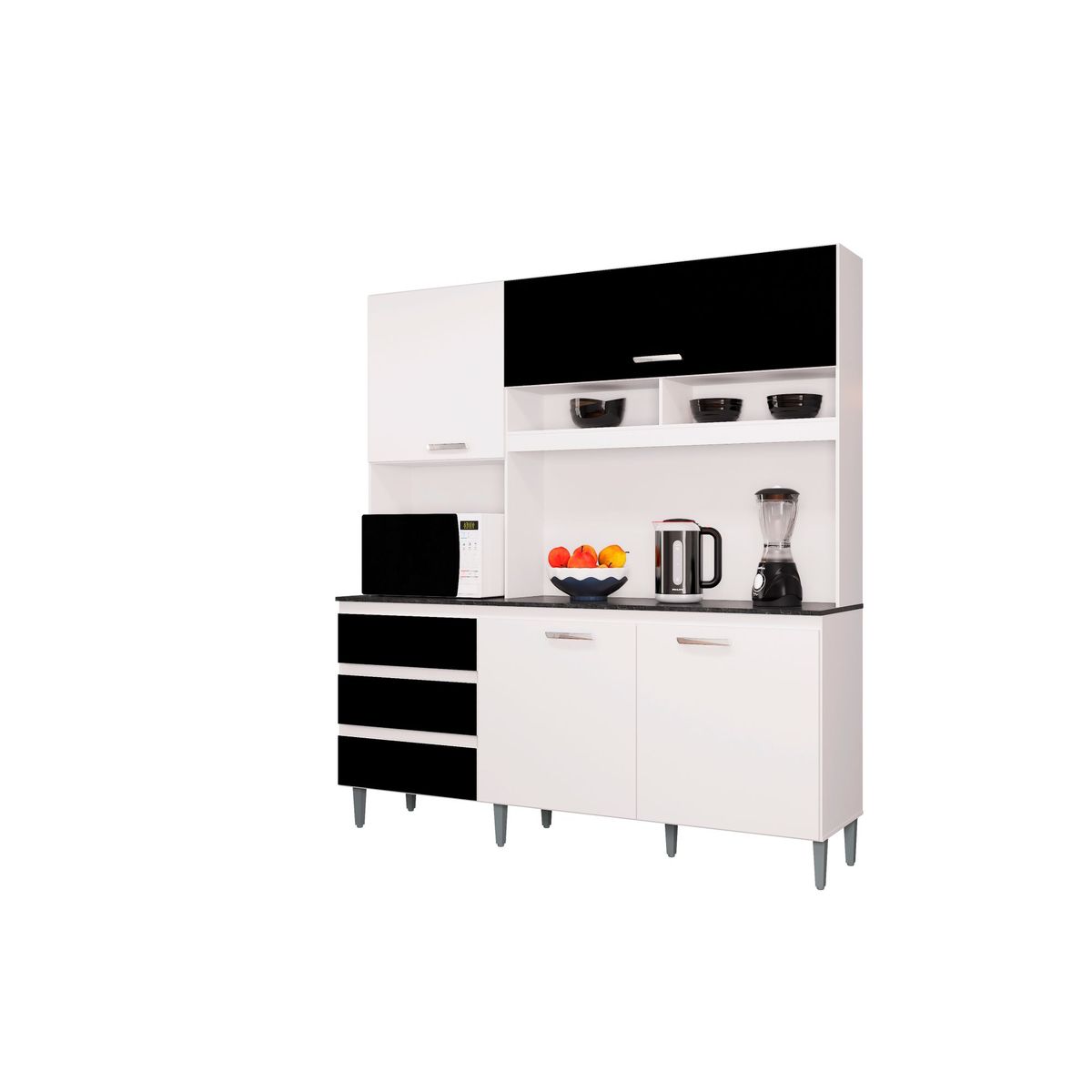 TAHUARI - Mueble de cocina Florencia blanconegro