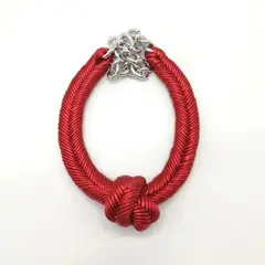 MARIA LA BIYUX - Collar Nudo Rojo