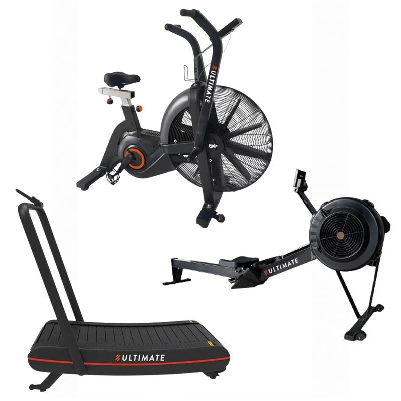 ULTIMATE FITNESS - REMADORA DE AIRE X300  AIR BIKE AE  TROTADORA CURVA C200