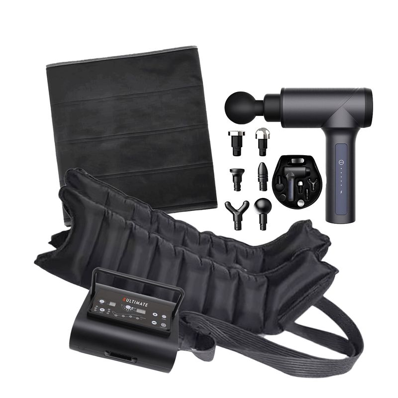 ULTIMATE FITNESS - MÁQUINA PRESOTERAPIA 3 FSP+ BOTAS (L)+ FAJA+ PISTOLA MASAJES