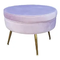 Banqueta pouf redonda felpa purple
